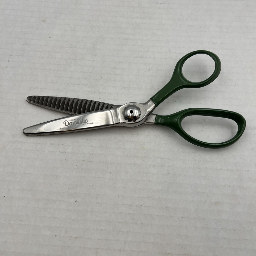 Domestic Stainless Steel Pinking Shears‎ Without Box Vintage Made In USA